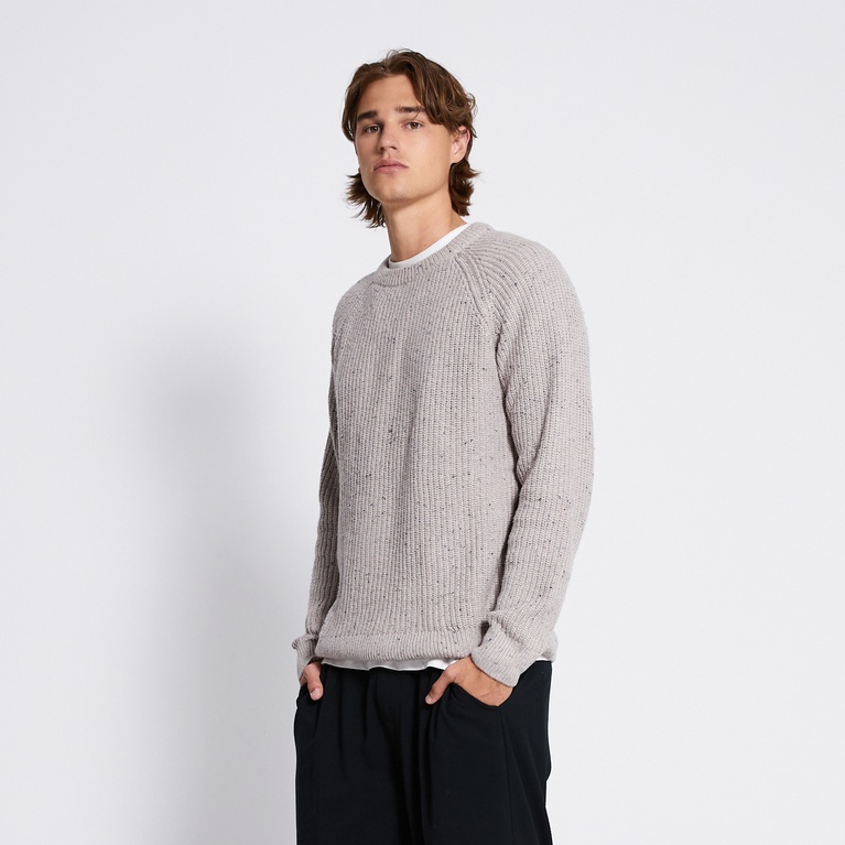 Rib-knit sweater "Rob Twisted 2.0" Beige
